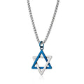 Two-Tone Star of David Necklace-0